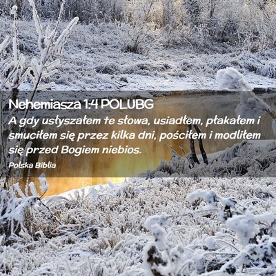 Picture 02 - Nehemiasza 1:4 POLUBG - A gdy usłyszałem te słowa, usiadłem, - Bible Verse Picture