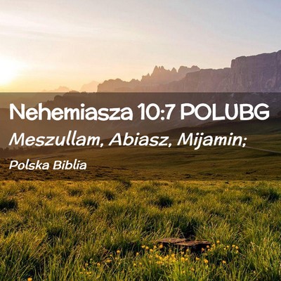 Picture 02 - Nehemiasza 10:7 POLUBG - Meszullam, Abiasz, - Bible Verse Picture