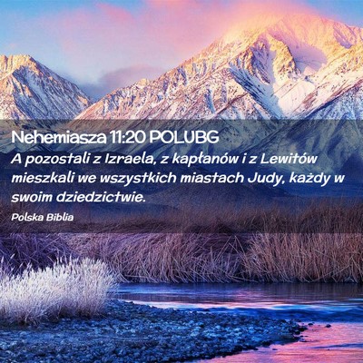 Picture 02 - Nehemiasza 11:20 POLUBG - A pozostali z Izraela, z kapłanów i z Lewitów - Bible Verse Picture