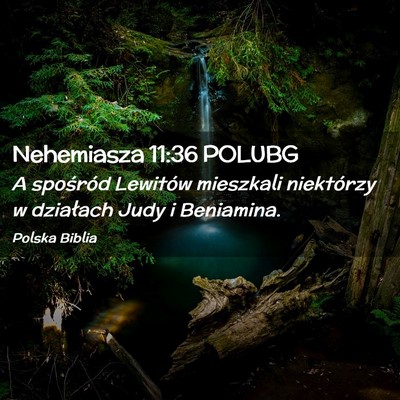 Picture 02 - Nehemiasza 11:36 POLUBG - A spośród Lewitów mieszkali niektórzy w - Bible Verse Picture