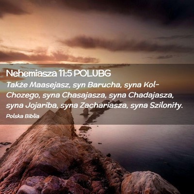 Picture 02 - Nehemiasza 11:5 POLUBG - Także Maasejasz, syn Barucha, syna Kol-Chozego, - Bible Verse Picture
