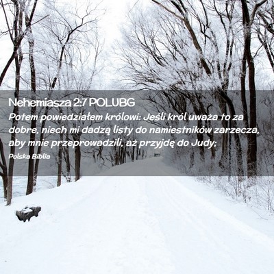 Picture 02 - Nehemiasza 2:7 POLUBG - Potem powiedziałem królowi: Jeśli król uważa - Bible Verse Picture