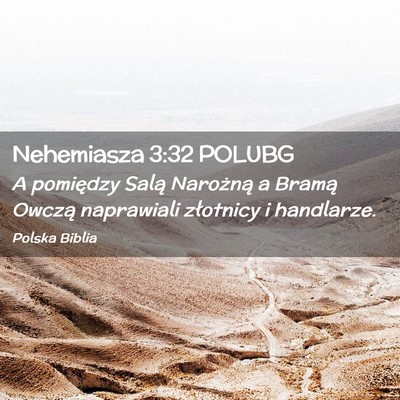 Picture 02 - Nehemiasza 3:32 POLUBG - A pomiędzy Salą Narożną a Bramą Owczą - Bible Verse Picture