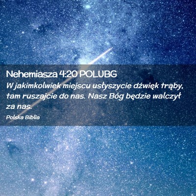 Picture 02 - Nehemiasza 4:20 POLUBG - W jakimkolwiek miejscu usłyszycie dźwięk - Bible Verse Picture