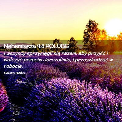 Picture 02 - Nehemiasza 4:8 POLUBG - I wszyscy sprzysięgli się razem, aby przyjść - Bible Verse Picture