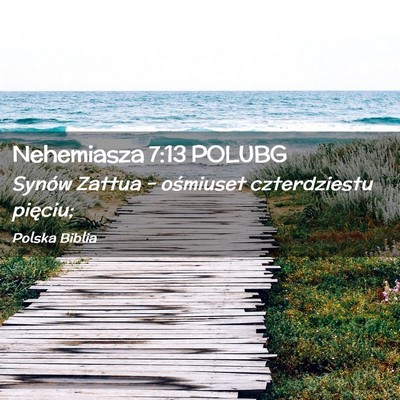 Picture 02 - Nehemiasza 7:13 POLUBG - Synów Zattua – ośmiuset czterdziestu - Bible Verse Picture