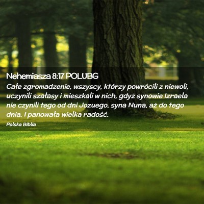 Picture 02 - Nehemiasza 8:17 POLUBG - Całe zgromadzenie, wszyscy, którzy powrócili z - Bible Verse Picture