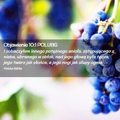 Picture 02 - Objawienie 10:1 POLUBG - I zobaczyłem innego potężnego anioła, - Bible Verse Picture