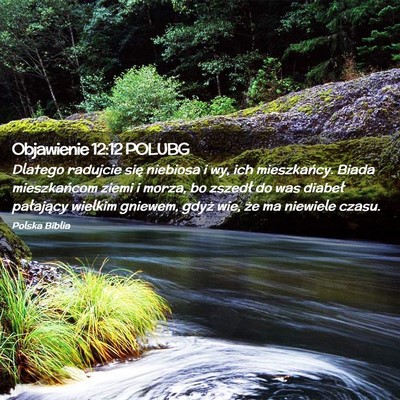 Picture 02 - Objawienie 12:12 POLUBG - Dlatego radujcie się niebiosa i wy, ich - Bible Verse Picture