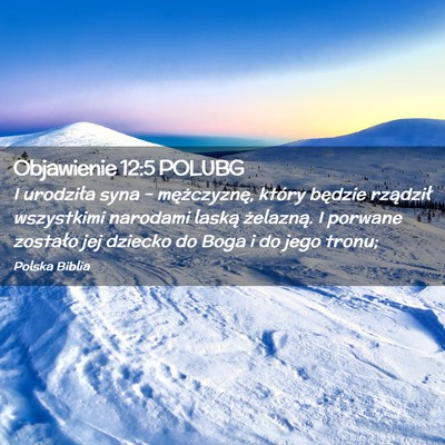 Picture 02 - Objawienie 12:5 POLUBG - I urodziła syna – mężczyznę, który będzie - Bible Verse Picture