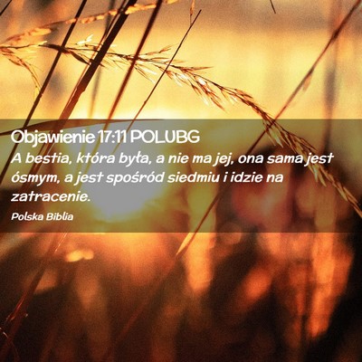Picture 02 - Objawienie 17:11 POLUBG - A bestia, która była, a nie ma jej, ona sama - Bible Verse Picture