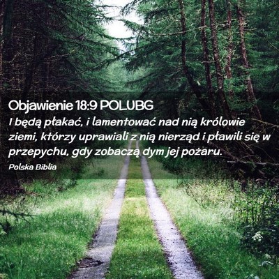 Picture 02 - Objawienie 18:9 POLUBG - I będą płakać, i lamentować nad nią - Bible Verse Picture