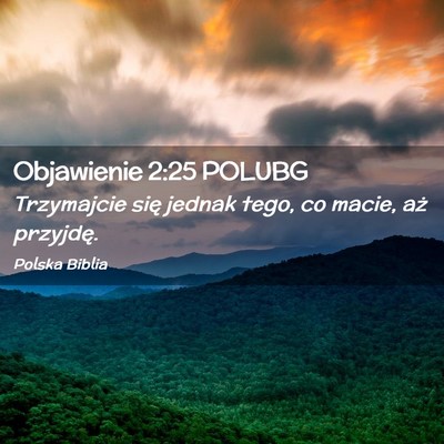 Picture 02 - Objawienie 2:25 POLUBG - Trzymajcie się jednak tego, co macie, aż - Bible Verse Picture