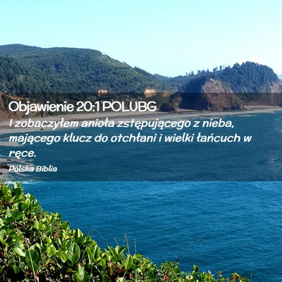 Picture 02 - Objawienie 20:1 POLUBG - I zobaczyłem anioła zstępującego z nieba, - Bible Verse Picture