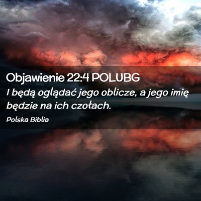 Picture 02 - Objawienie 22:4 POLUBG - I będą oglądać jego oblicze, a jego imię - Bible Verse Picture
