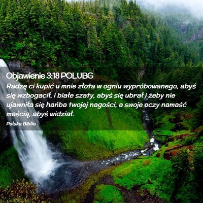 Picture 02 - Objawienie 3:18 POLUBG - Radzę ci kupić u mnie złota w ogniu - Bible Verse Picture