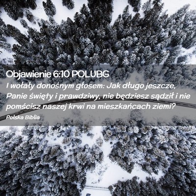 Picture 02 - Objawienie 6:10 POLUBG - I wołały donośnym głosem: Jak długo jeszcze, - Bible Verse Picture