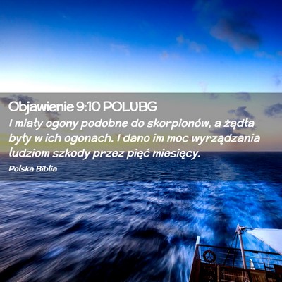 Picture 02 - Objawienie 9:10 POLUBG - I miały ogony podobne do skorpionów, a żądła - Bible Verse Picture