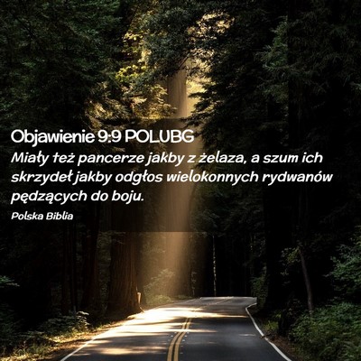 Picture 02 - Objawienie 9:9 POLUBG - Miały też pancerze jakby z żelaza, a szum ich - Bible Verse Picture