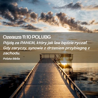 Picture 02 - Ozeasza 11:10 POLUBG - Pójdą za PANEM, który jak lew będzie ryczał. - Bible Verse Picture