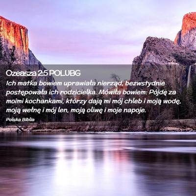 Picture 02 - Ozeasza 2:5 POLUBG - Ich matka bowiem uprawiała nierząd, bezwstydnie - Bible Verse Picture