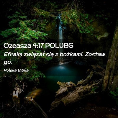 Picture 02 - Ozeasza 4:17 POLUBG - Efraim związał się z bożkami. Zostaw - Bible Verse Picture