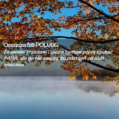 Picture 02 - Ozeasza 5:6 POLUBG - Ze swoimi trzodami i swoim bydłem pójdą - Bible Verse Picture