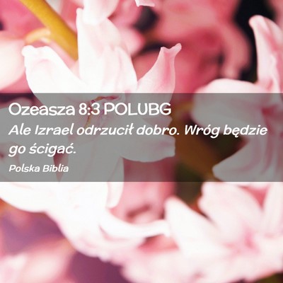 Picture 02 - Ozeasza 8:3 POLUBG - Ale Izrael odrzucił dobro. Wróg będzie go - Bible Verse Picture