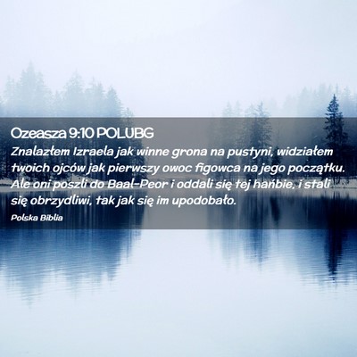 Picture 02 - Ozeasza 9:10 POLUBG - Znalazłem Izraela jak winne grona na pustyni, - Bible Verse Picture