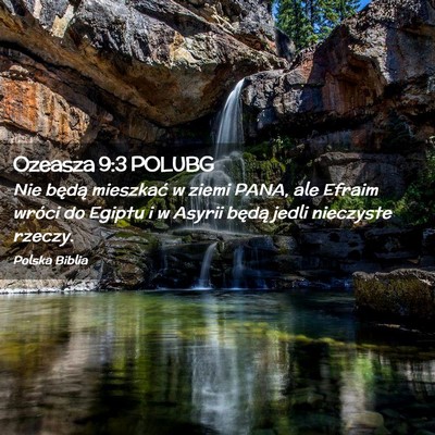 Picture 02 - Ozeasza 9:3 POLUBG - Nie będą mieszkać w ziemi PANA, ale Efraim - Bible Verse Picture