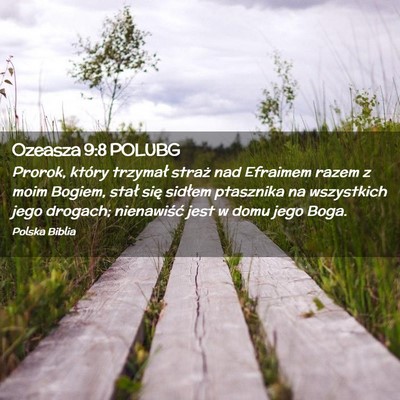 Picture 02 - Ozeasza 9:8 POLUBG - Prorok, który trzymał straż nad Efraimem razem - Bible Verse Picture