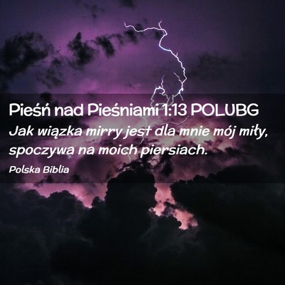 Picture 02 - Pieśń nad Pieśniami 1:13 POLUBG - Jak wiązka mirry jest dla mnie mój miły, - Bible Verse Picture