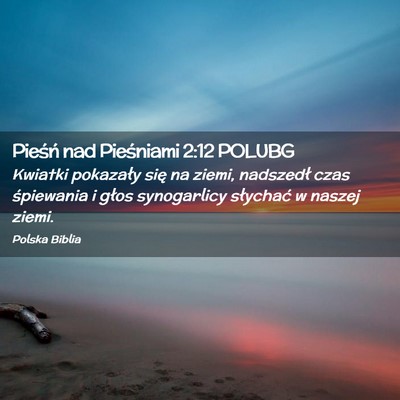 Picture 02 - Pieśń nad Pieśniami 2:12 POLUBG - Kwiatki pokazały się na ziemi, nadszedł czas - Bible Verse Picture