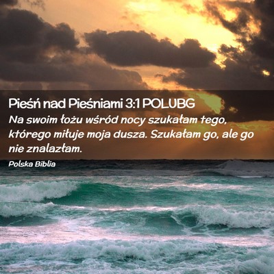Picture 02 - Pieśń nad Pieśniami 3:1 POLUBG - Na swoim łożu wśród nocy szukałam tego, - Bible Verse Picture