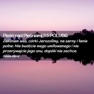 Picture 02 - Pieśń nad Pieśniami 3:5 POLUBG - Zaklinam was, córki Jerozolimy, na sarny i - Bible Verse Picture