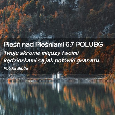 Picture 02 - Pieśń nad Pieśniami 6:7 POLUBG - Twoje skronie między twoimi kędziorkami są jak - Bible Verse Picture