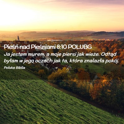 Picture 02 - Pieśń nad Pieśniami 8:10 POLUBG - Ja jestem murem, a moje piersi jak wieże. Odtąd - Bible Verse Picture