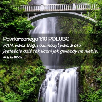 Picture 02 - Powtórzonego 1:10 POLUBG - PAN, wasz Bóg, rozmnożył was, a oto jesteście - Bible Verse Picture