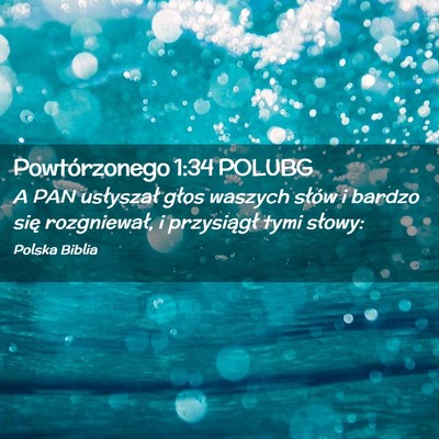 Picture 02 - Powtórzonego 1:34 POLUBG - A PAN usłyszał głos waszych słów i bardzo - Bible Verse Picture