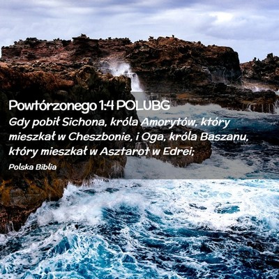 Picture 02 - Powtórzonego 1:4 POLUBG - Gdy pobił Sichona, króla Amorytów, który - Bible Verse Picture