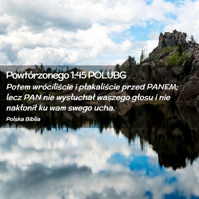 Picture 02 - Powtórzonego 1:45 POLUBG - Potem wróciliście i płakaliście przed PANEM; - Bible Verse Picture