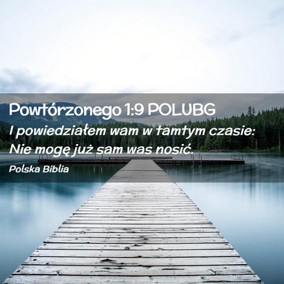 Picture 02 - Powtórzonego 1:9 POLUBG - I powiedziałem wam w tamtym czasie: Nie mogę - Bible Verse Picture