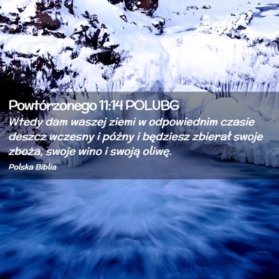 Picture 02 - Powtórzonego 11:14 POLUBG - Wtedy dam waszej ziemi w odpowiednim czasie - Bible Verse Picture