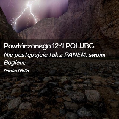 Picture 02 - Powtórzonego 12:4 POLUBG - Nie postępujcie tak z PANEM, swoim - Bible Verse Picture
