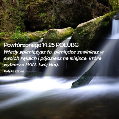 Picture 02 - Powtórzonego 14:25 POLUBG - Wtedy spieniężysz to, pieniądze zawiniesz w - Bible Verse Picture
