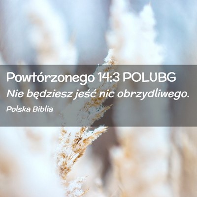Picture 02 - Powtórzonego 14:3 POLUBG - Nie będziesz jeść nic - Bible Verse Picture
