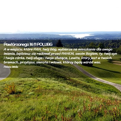 Picture 02 - Powtórzonego 16:11 POLUBG - A w miejscu, które PAN, twój Bóg, wybierze na - Bible Verse Picture