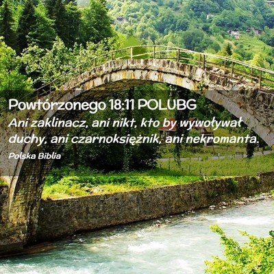 Picture 02 - Powtórzonego 18:11 POLUBG - Ani zaklinacz, ani nikt, kto by wywoływał - Bible Verse Picture