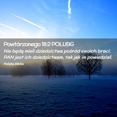Picture 02 - Powtórzonego 18:2 POLUBG - Nie będą mieli dziedzictwa pośród swoich - Bible Verse Picture