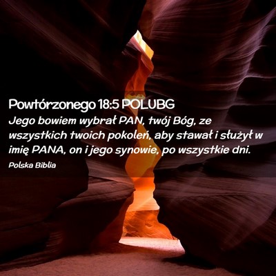 Picture 02 - Powtórzonego 18:5 POLUBG - Jego bowiem wybrał PAN, twój Bóg, ze - Bible Verse Picture